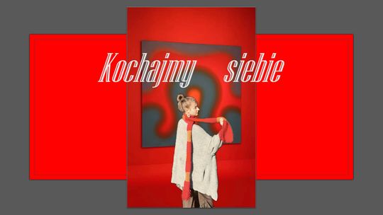 Zdjęcie przedstawia plakat promujący wydarzenie Wernisaż wystawy pt. „Kochajmy siebie”