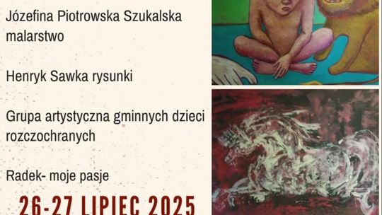 Plakat promujący Wernisaż wystawy w Galerii pod Mostem