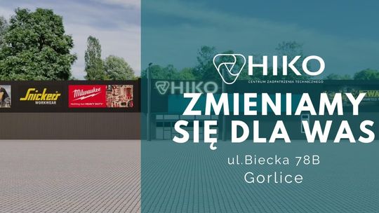 Zdjęcie przedstawia plakat promujący wydarzenie Wielkie otwarcie sklepu HIKO