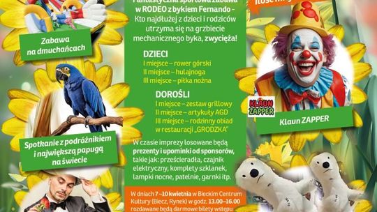 plakat zapowiadający wydarzenie - Wiosenna Rodzinna Gala Sportowo-Rozrywkowa
