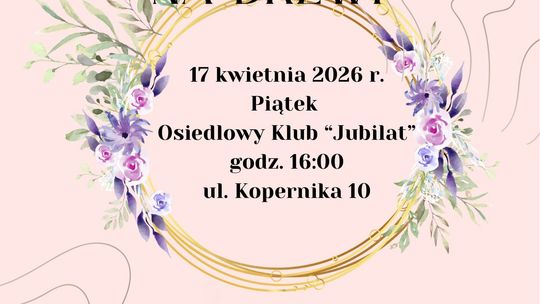 zdjęcie przedstawia plakat promujacy wydarzenie - Wiosenne Wianki na Drzwi – Warsztaty Kreatywne