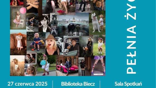 Plakat zapowiadający Wystawę fotografii Ireny Konsur pt. Pełnia życia