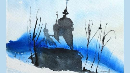 zdjęcie przedstawia plakat promujacy wydarzenie - Wystawa obrazów Daniela Szczerby oraz koncert Arka Zawilińskiego