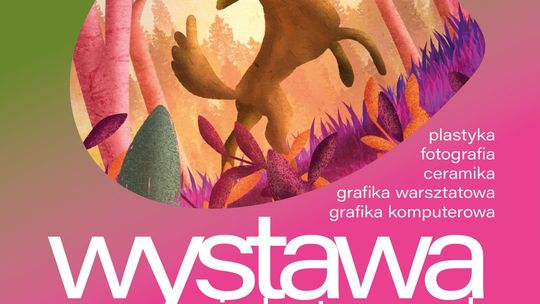 plakat zapowiadający wydarzenie - Wystawa pracowni plastycznej