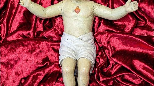 Plakat zapowiadający wydarzenie, wystawa szopki neapolitańskiej z kolekcji Tomasza Tajaka