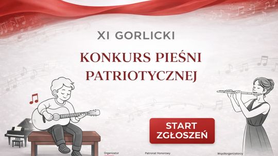 plakat zapowiadający wydarzenie - XI Gorlicki Konkurs Pieśni Patriotycznej