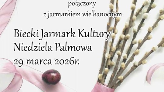 Plakat zapowiadający wydarzenie - XV Gminny Konkurs Palm Wielkanocnych połączony z Jarmarkiem Wielkanocnym