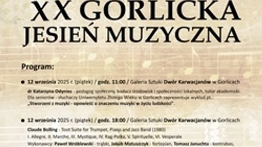 XX Gorlicka Jesień Muzyczna | zapowiedzi wydarzeń - halogorlice.info