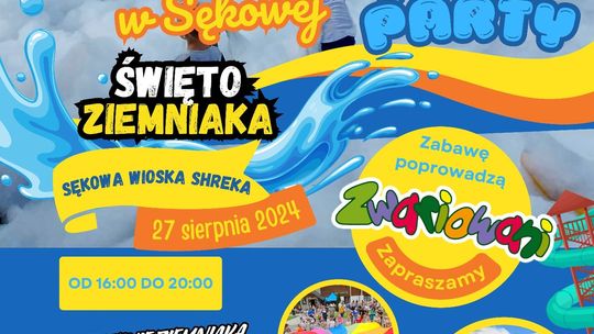 Zakończenie wakacji w Sękowej i Święto Ziemniaka | halogorlice.info Zdjęcie przedstawia plakat promujący wydarzenie Zakończenie wakacji w Sękowej i Święto Ziemniaka