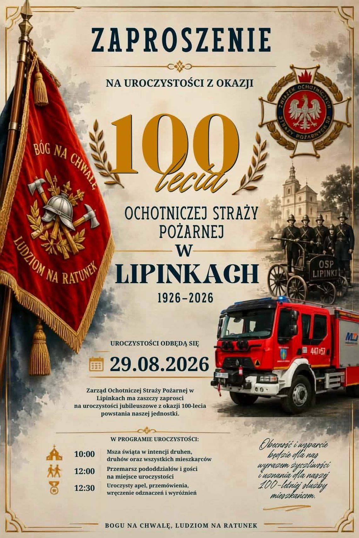 100-lecie OSP Lipinki | zapowiedzi wydarzeń - halogorlice.info