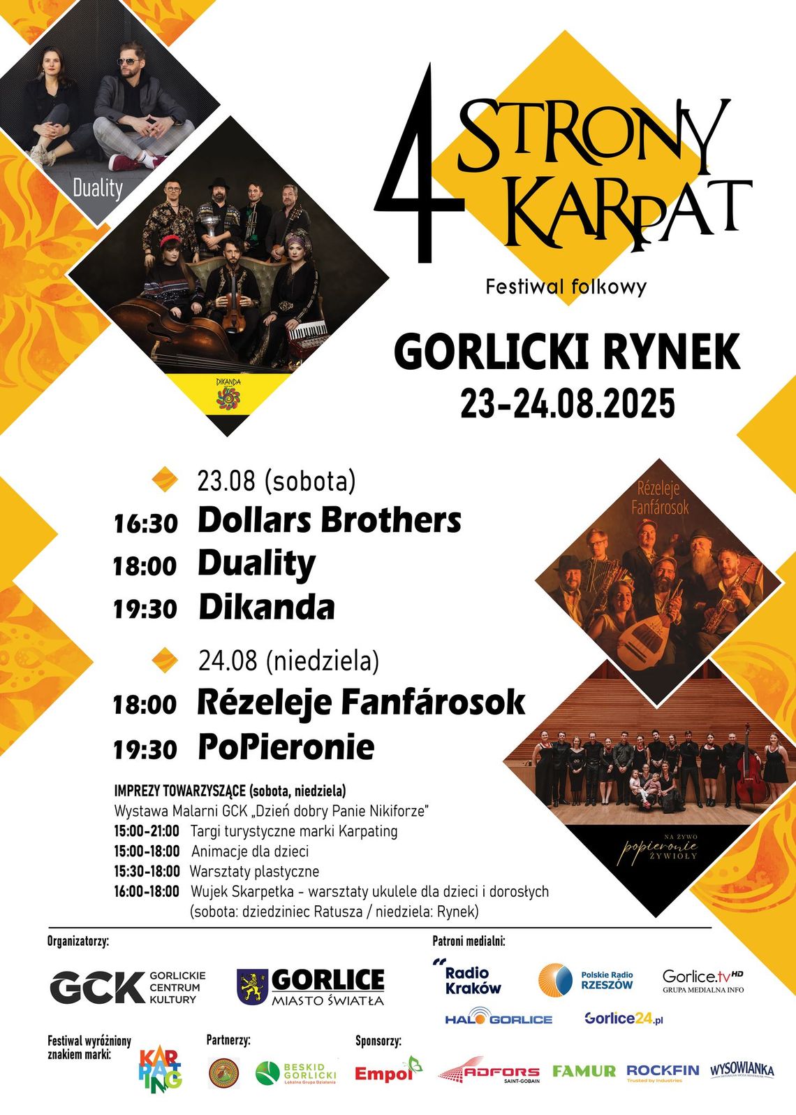 11. edycja Festiwalu 4 Strony Karpat | halogorlice.info Zdjęcie przedstawia plakat promujący 11. edycję Festiwalu 4 Strony Karpat