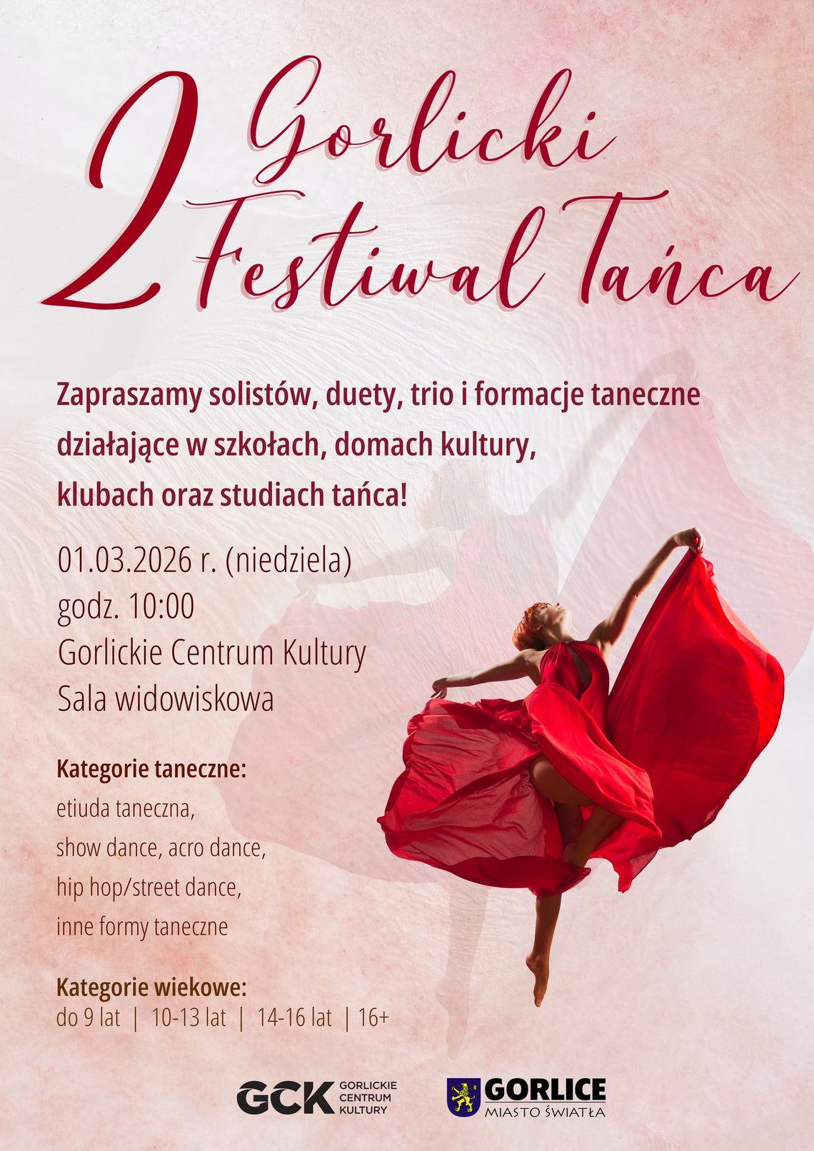 Plakat zapowiadający wydarzenie - 2 Gorlicki festiwal tańca