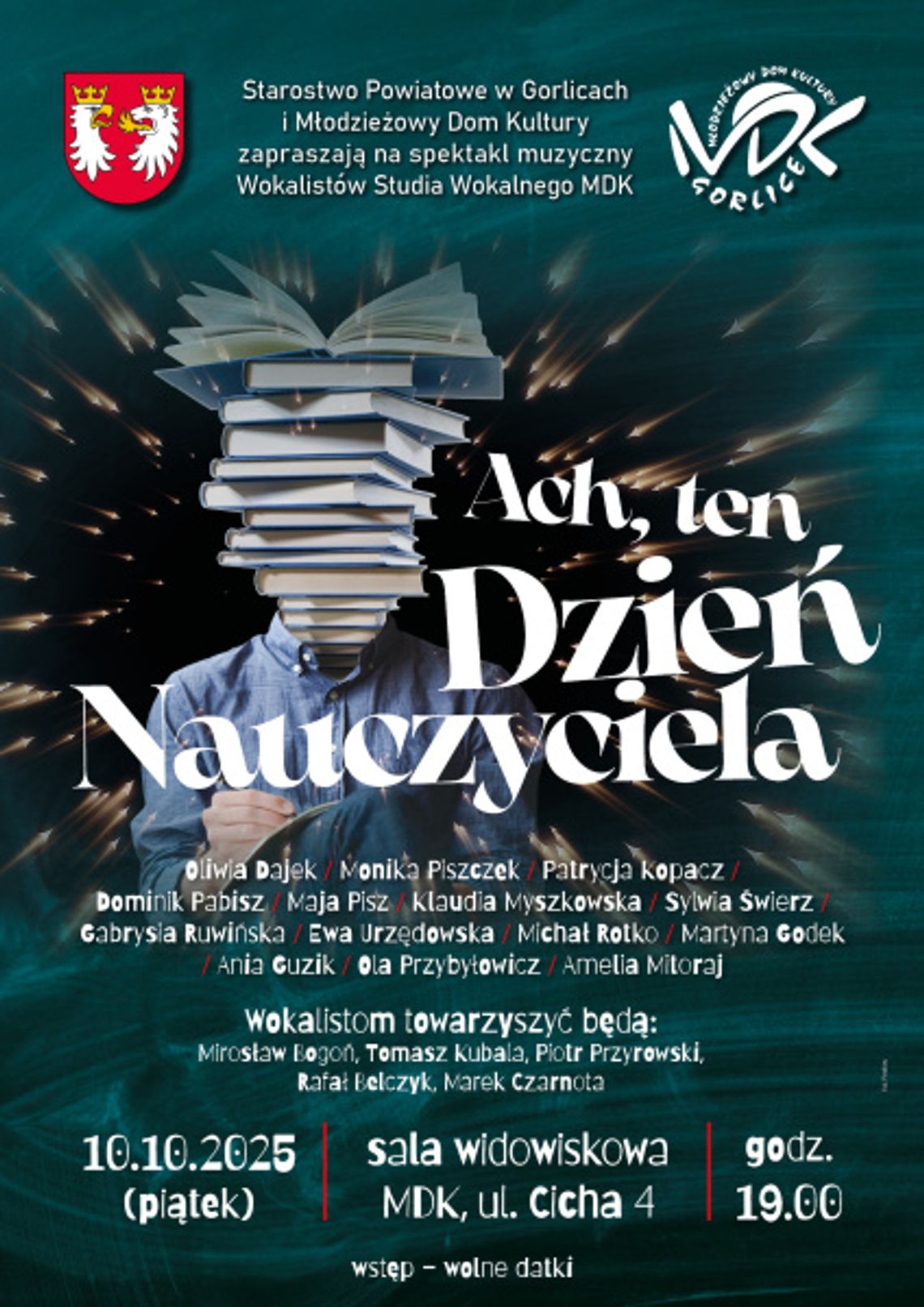 plakat zapowiadający spektakl muzyczny Wokalistów Studia Wokalnego MDK