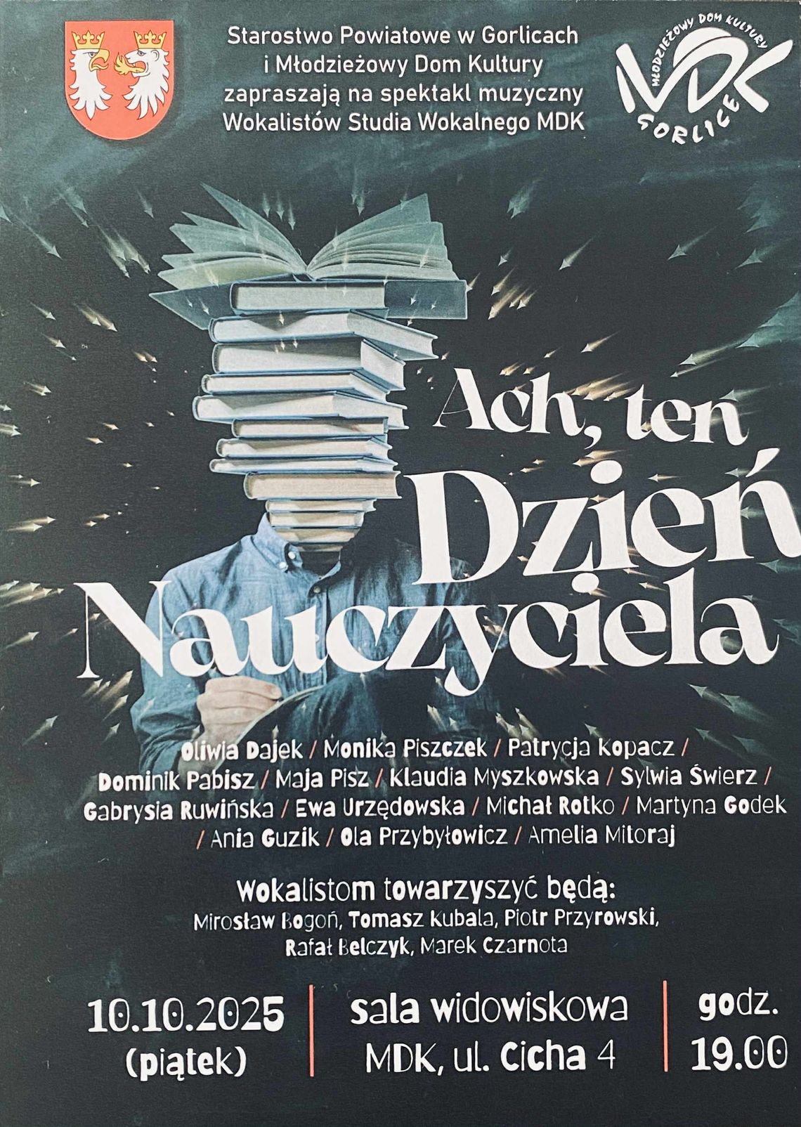 plakat zapowiadający spektakl muzyczny Wokalistów Studia Wokalnego MDK