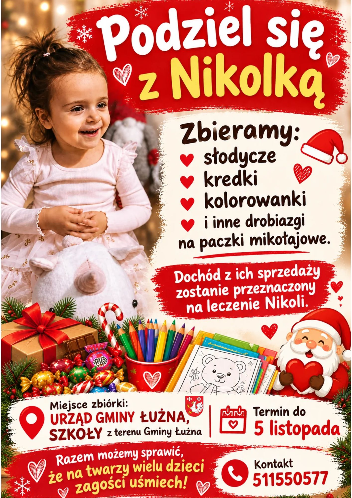 Plakat promujący akcję charytatywną