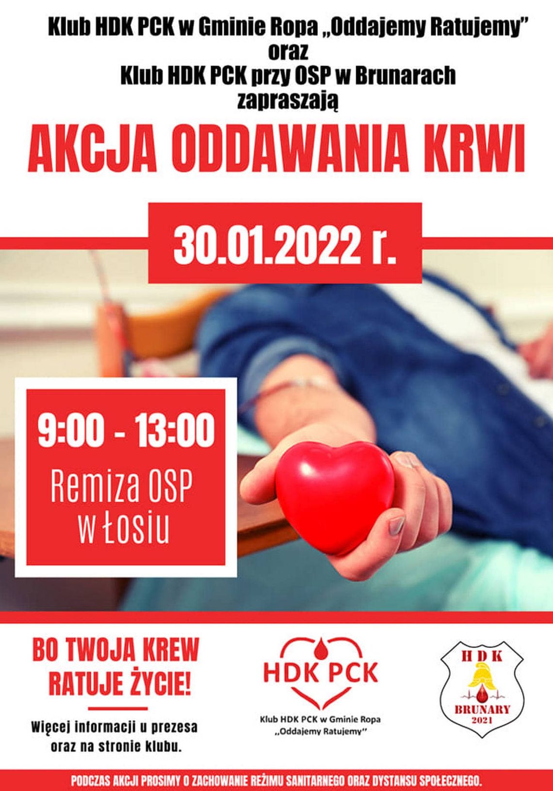 Akcja Oddawania Krwi – Remiza OSP w Łosiu | halogorlice.info