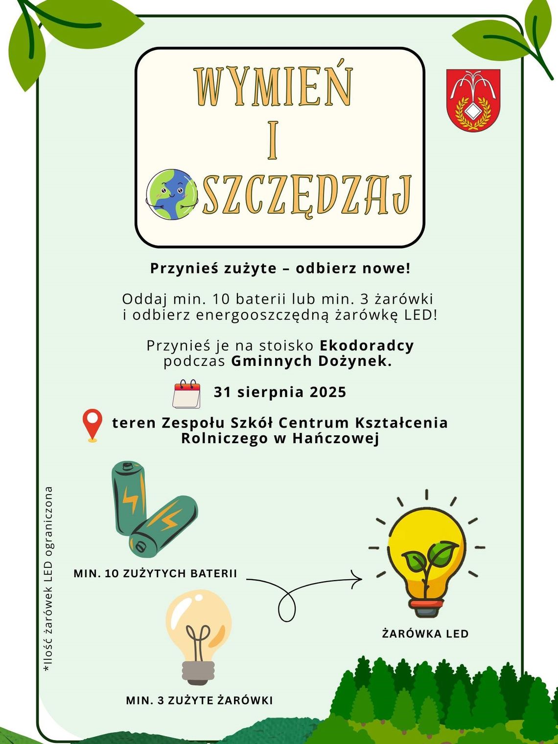 Akcja: Wymień i oszczędzaj w Hańczowej | halogorlice.info Zdjęcie przedstawia plakat promujący Akcję: Wymień i oszczędzaj w Hańczowej