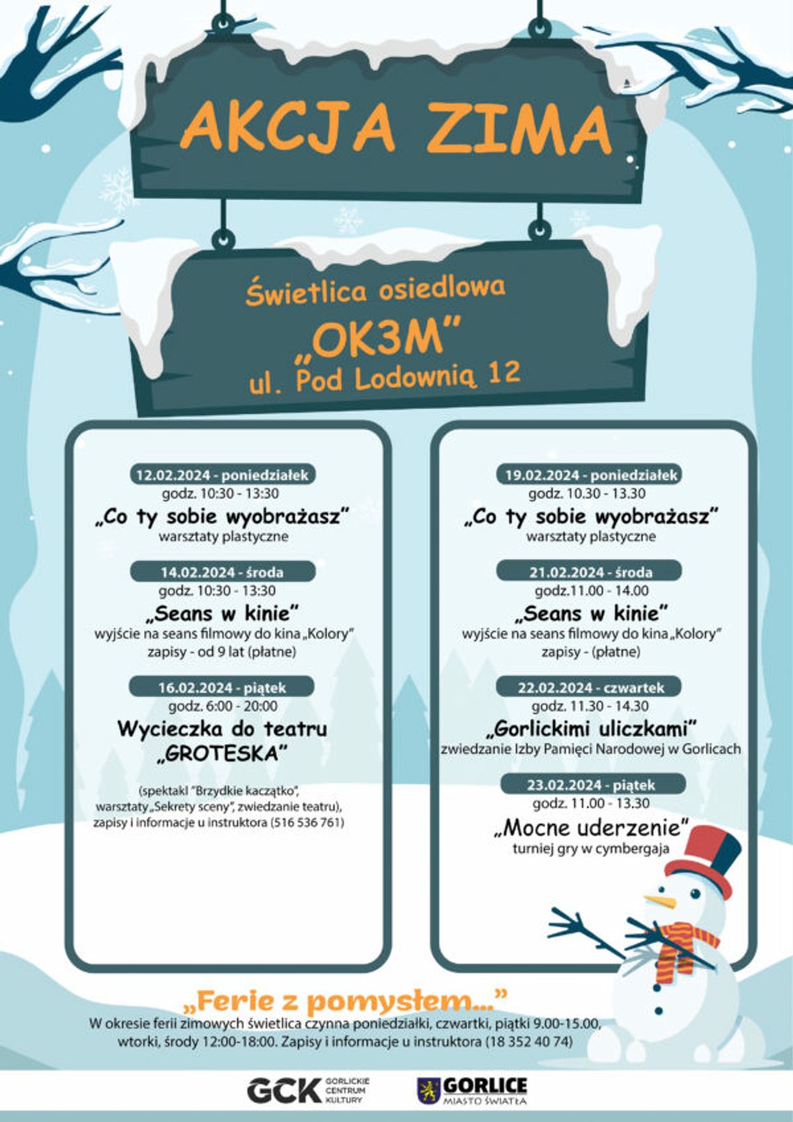 Akcja zima. Świetlica osiedlowa „OK3M” | halogorlice.info