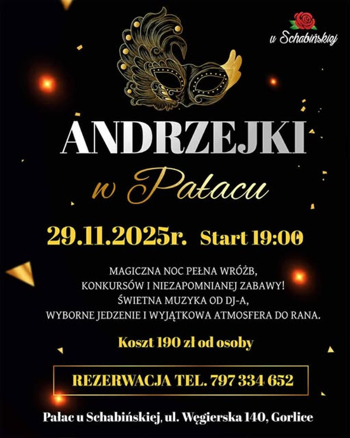 Andrzejki 2025 w Pałacu u Schabińskich | zapowiedzi imprez - halogorlice.info