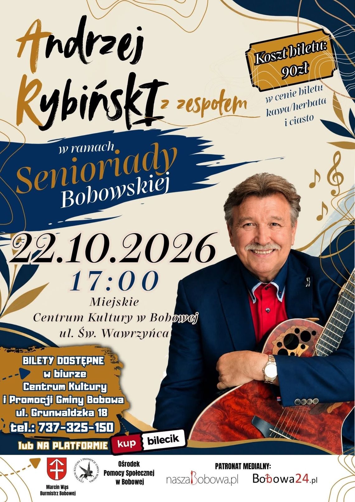 Bobowa. Andrzej Rybiński z zespołem | zapowiedzi wydarzeń - halogorlice.info Bobowa. Andrzej Rybiński z zespołem | zapowiedzi wydarzeń - halogorlice.info
