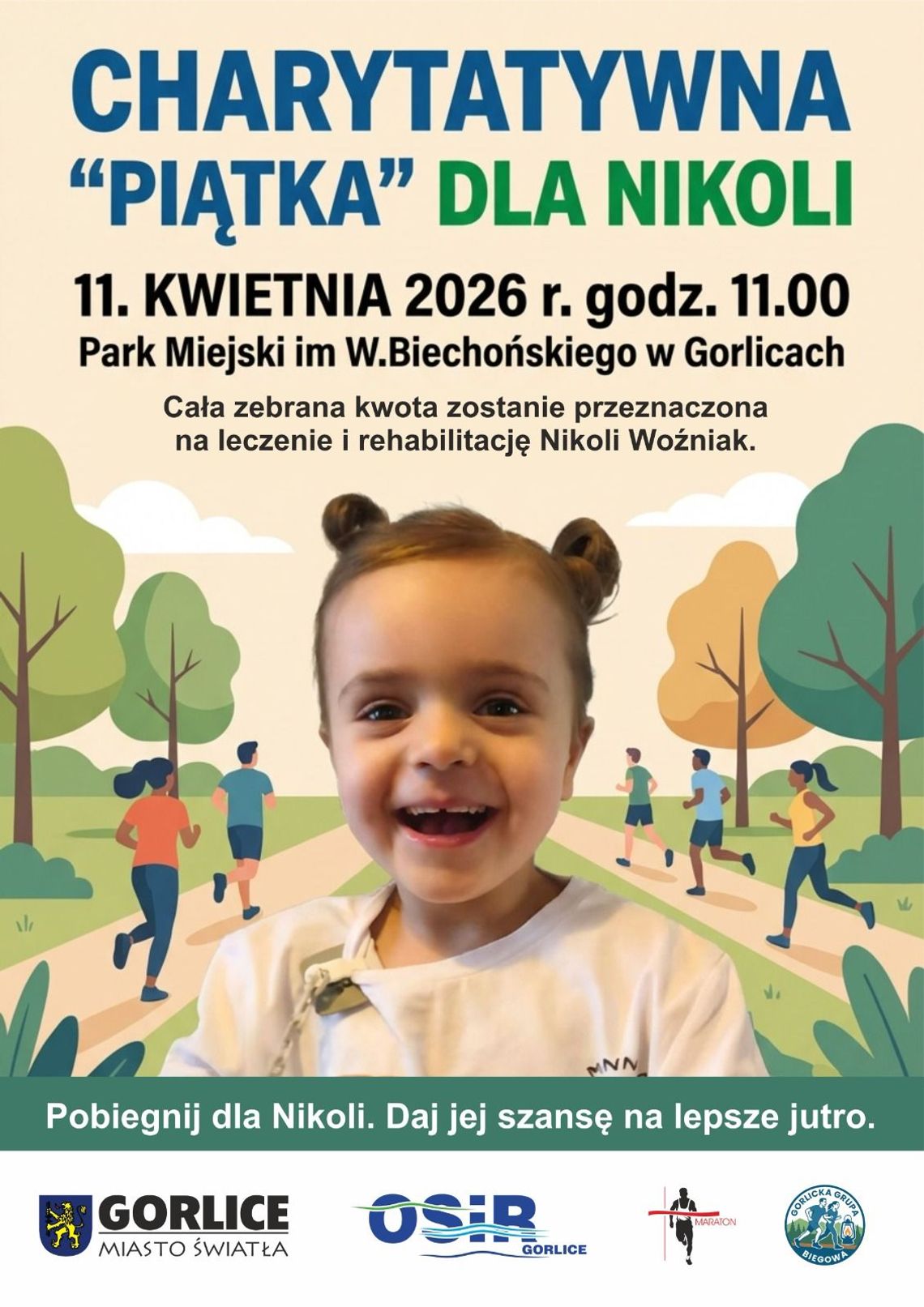 plakat zapowiadający wydarzenie - Charytatywna „5 dla Nikoli”