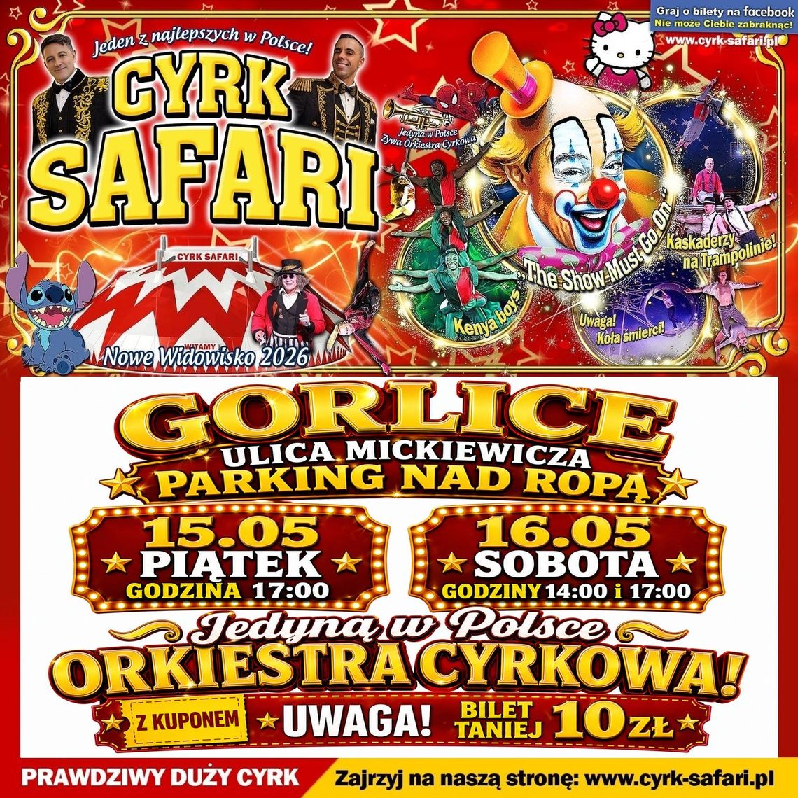 Cyrk Safari w Gorlicach | zapowiedzi wydarzeń - halogorlice.info
