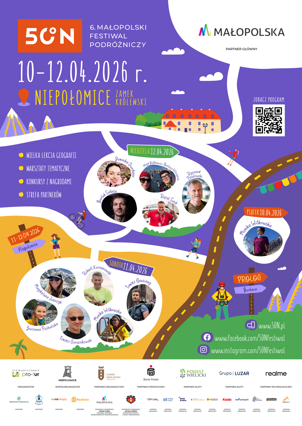 „Człowiek jest tam tylko gościem” – rusza 6. Małopolski Festiwal Podróżniczy 50°N | zapowiedzi wydarzeń - halogorlice.info zdjęcie przedstawia plakat promujacy wydarzenie - „Człowiek jest tam tylko gościem” – rusza 6. Małopolski Festiwal Podróżniczy 50°N