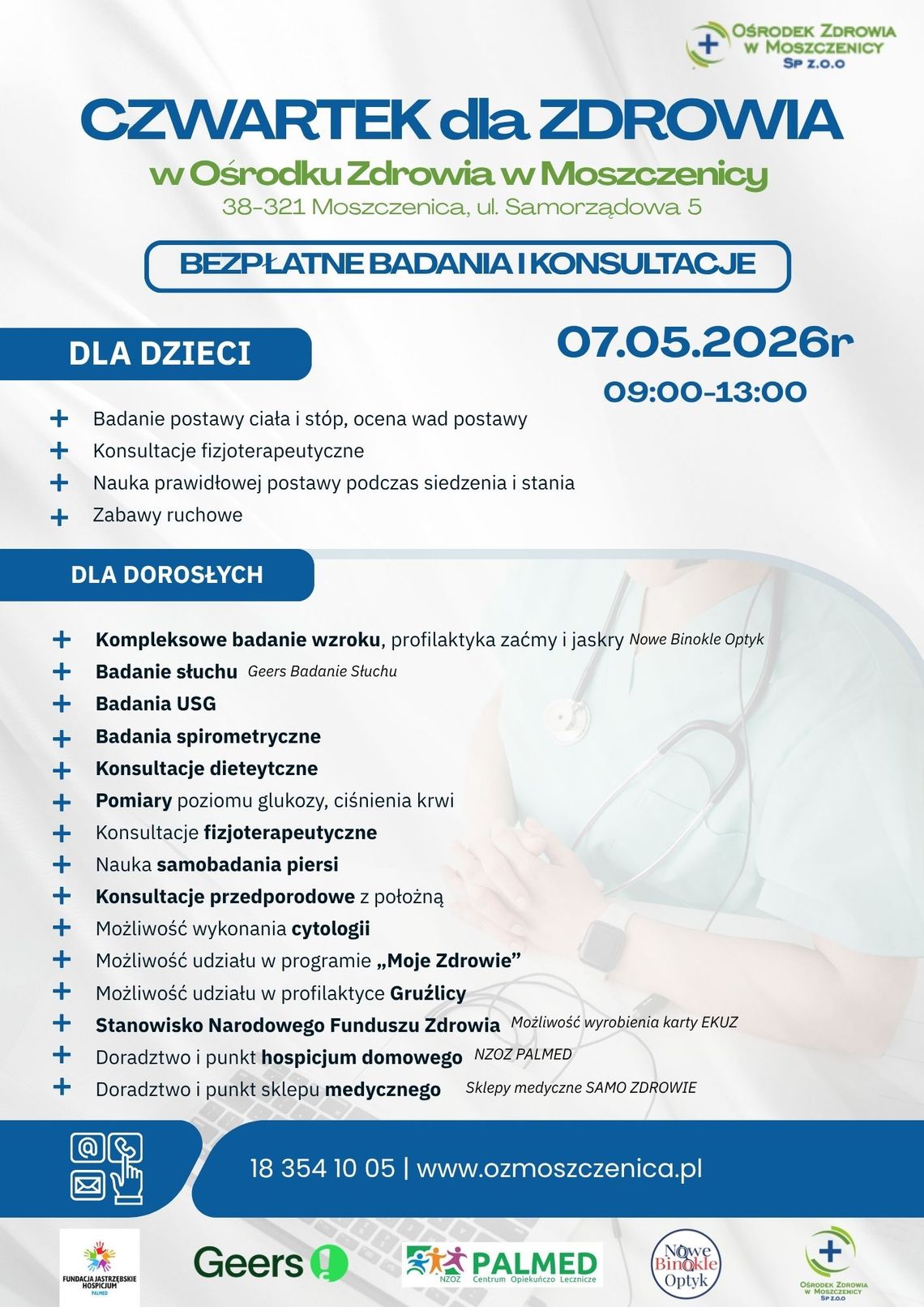 zdjęcie przedstawia plakat promujacy wydarzenie -  „Czwartek dla Zdrowia"