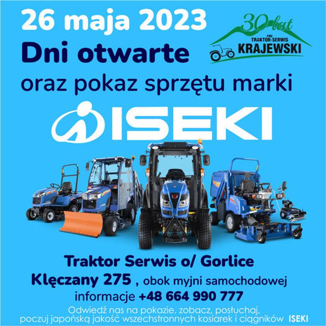 Dni Otwarte ISEKI – Traktor Serwis Gorlice | halogorlice.info Dni Otwarte ISEKI – Traktor Serwis Gorlice | halogorlice.info