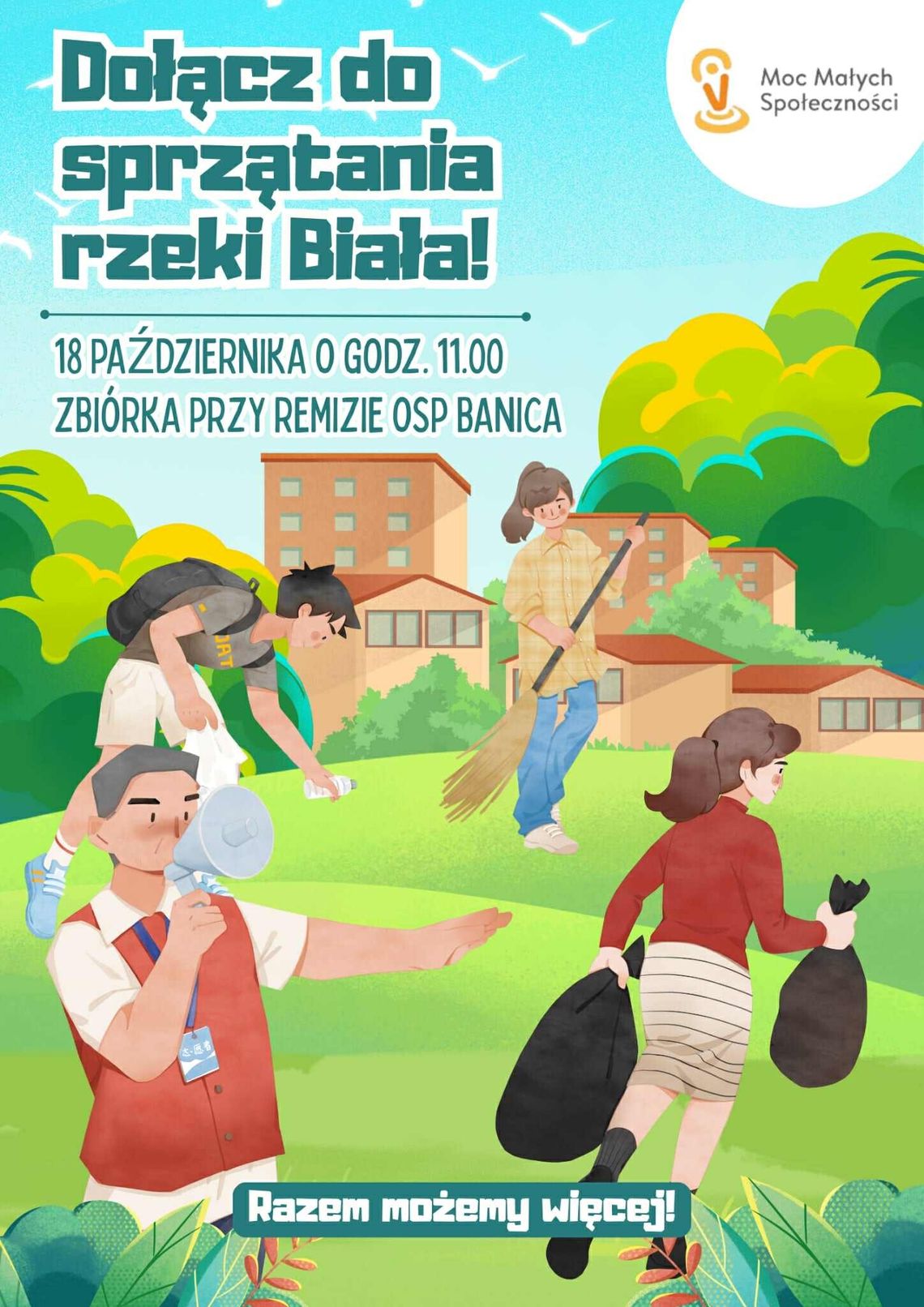 Dołącz do sprzątania rzeki Biała | zapowiedzi wydarzeń - halogorlice.info Plakat zapowiadający wydarzenie - Dołącz do sprzątania rzeki Biała