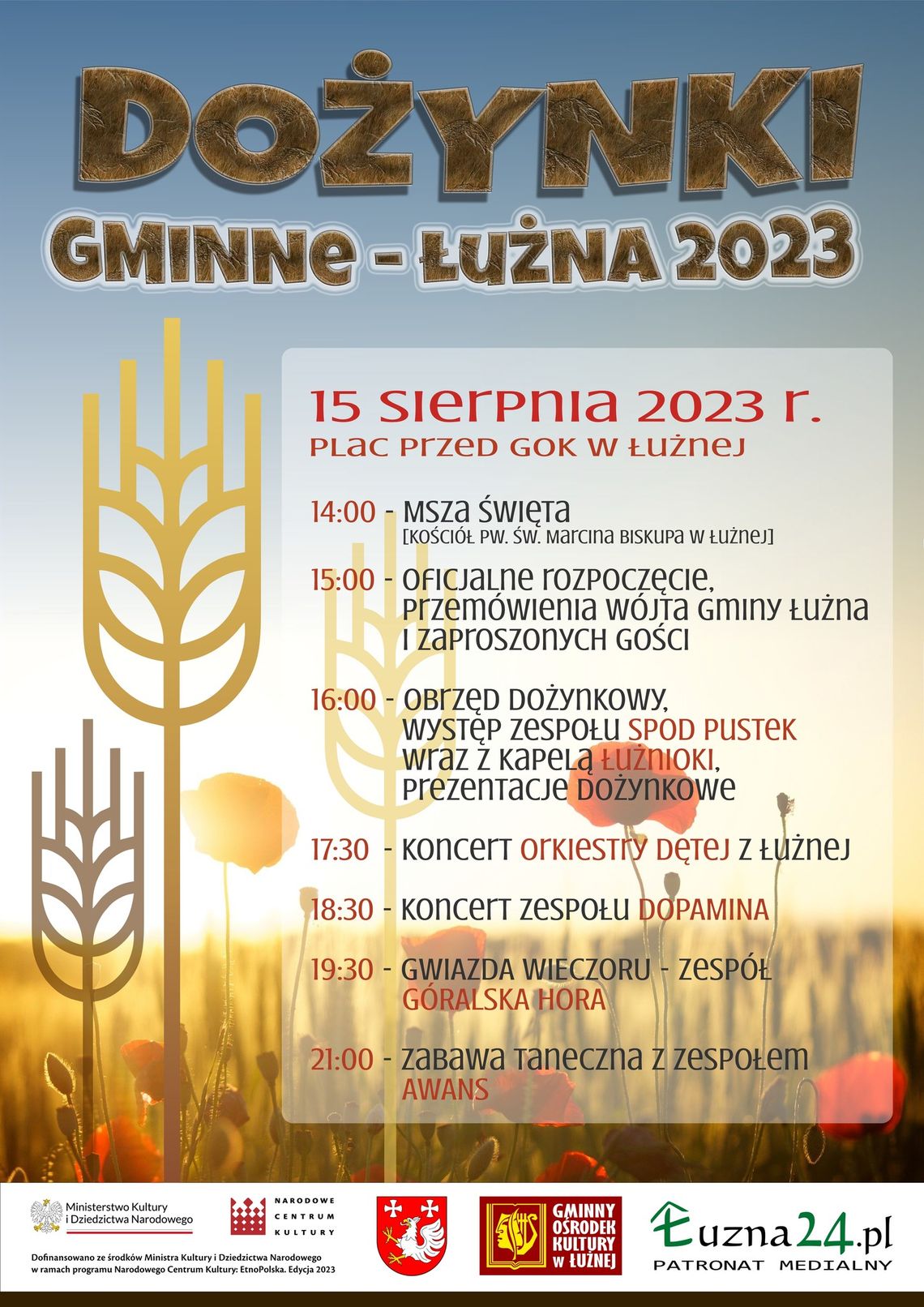 Dożynki Gminne – Łużna 2023 | halogorlice.info