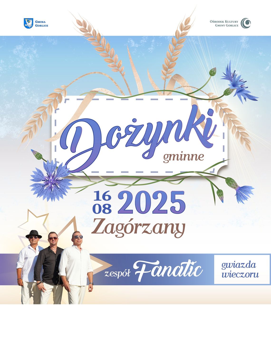 Plakat promujący Dożynki gminne w Zagórzanach