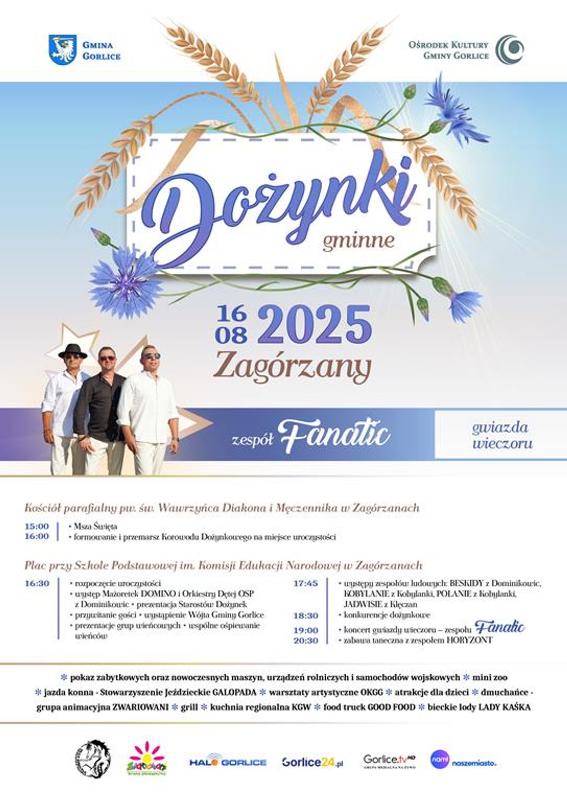 Dożynki gminne w Zagórzanach | halogorlice.info Plakat promujący Dożynki gminne w Zagórzanach