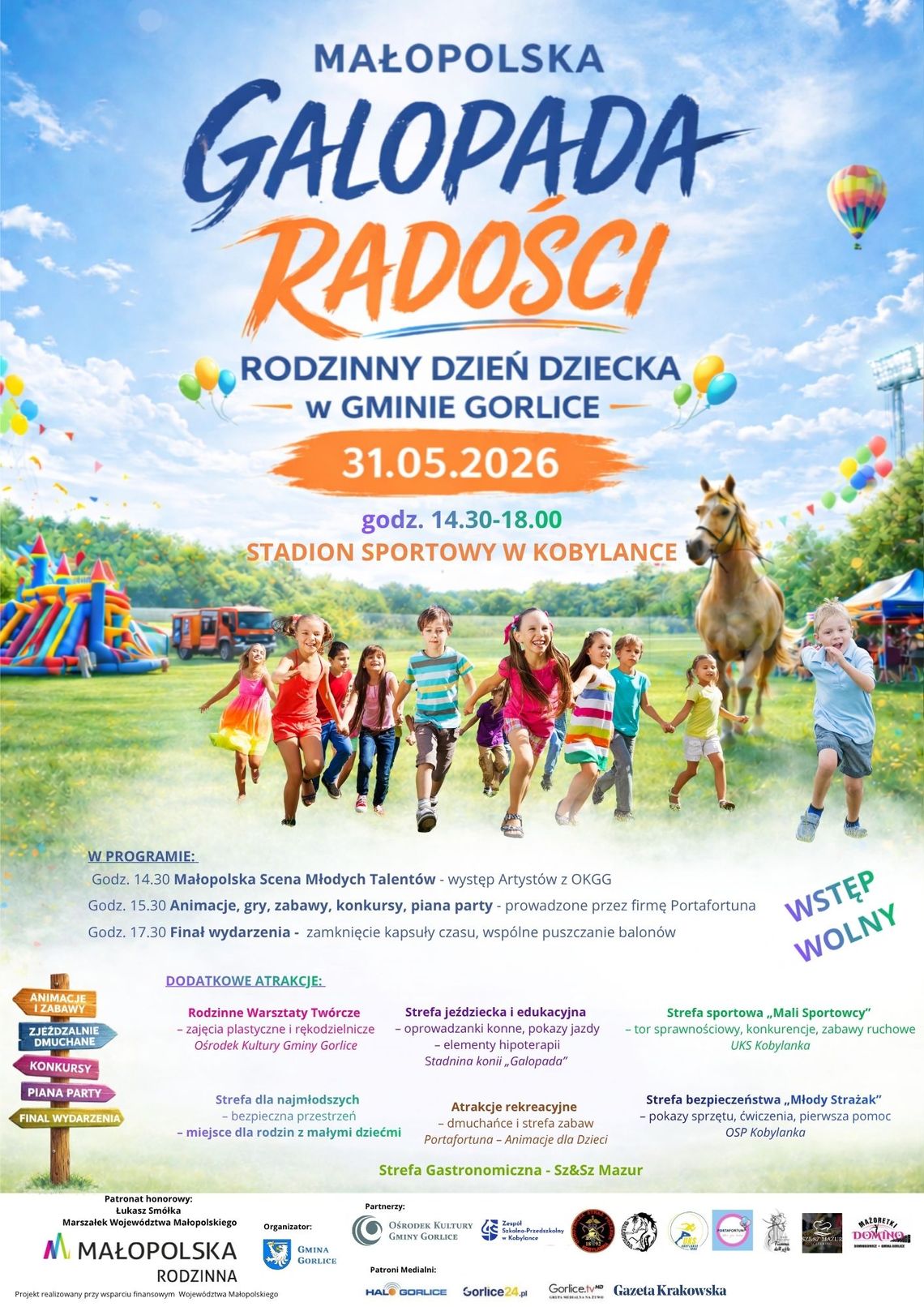 Dzień dziecka w Kobylance | zapowiedzi wydarzeń - halogorlice.info zdjęcie przedstawia plakat promujący wydarzenie -Dzień dziecka w Kobylance
