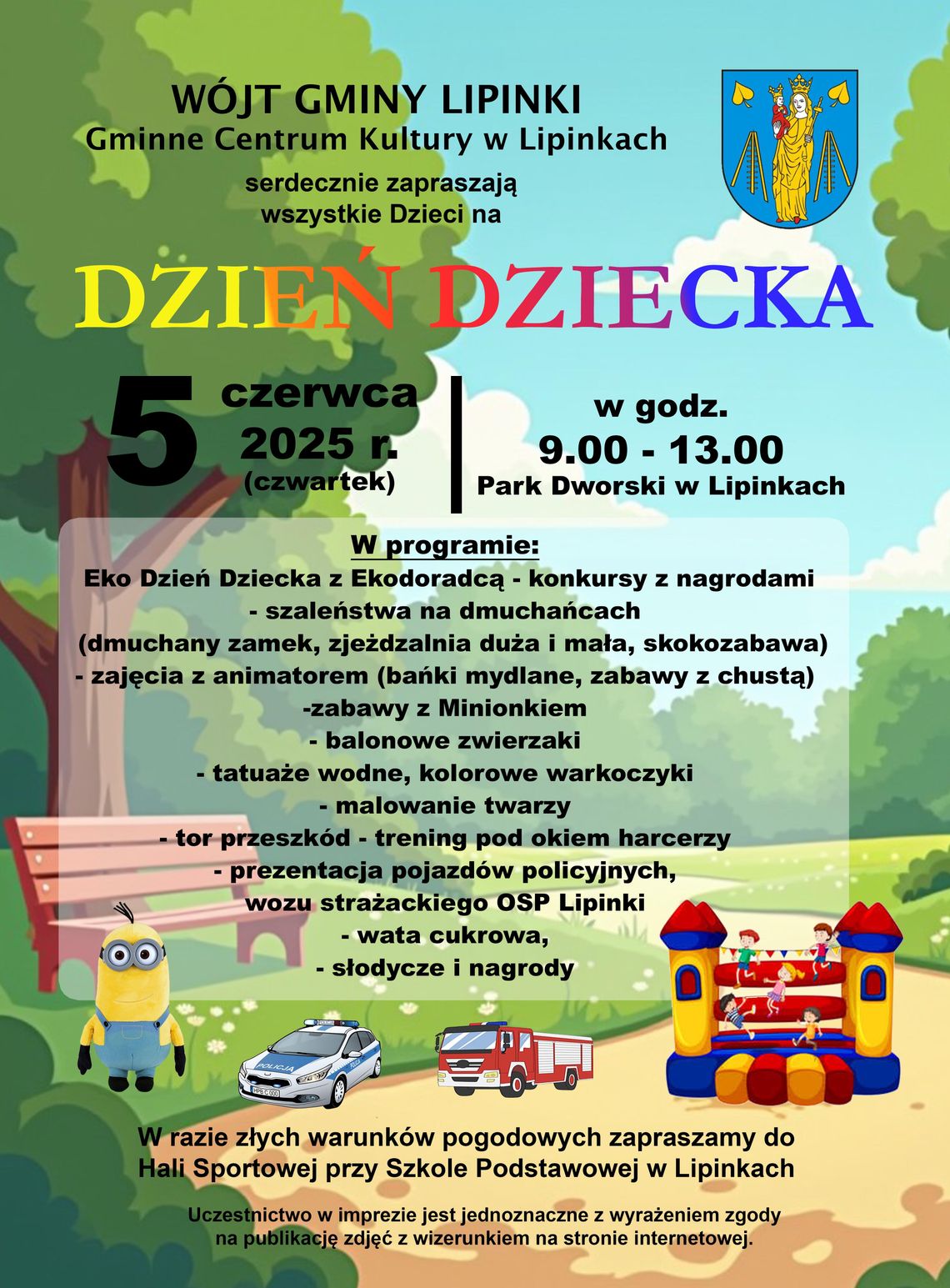 Dzień Dziecka w Lipinkach | halogorlice.info Plakat zapowiadający wydarzenie Dzień Dziecka w Lipinkach