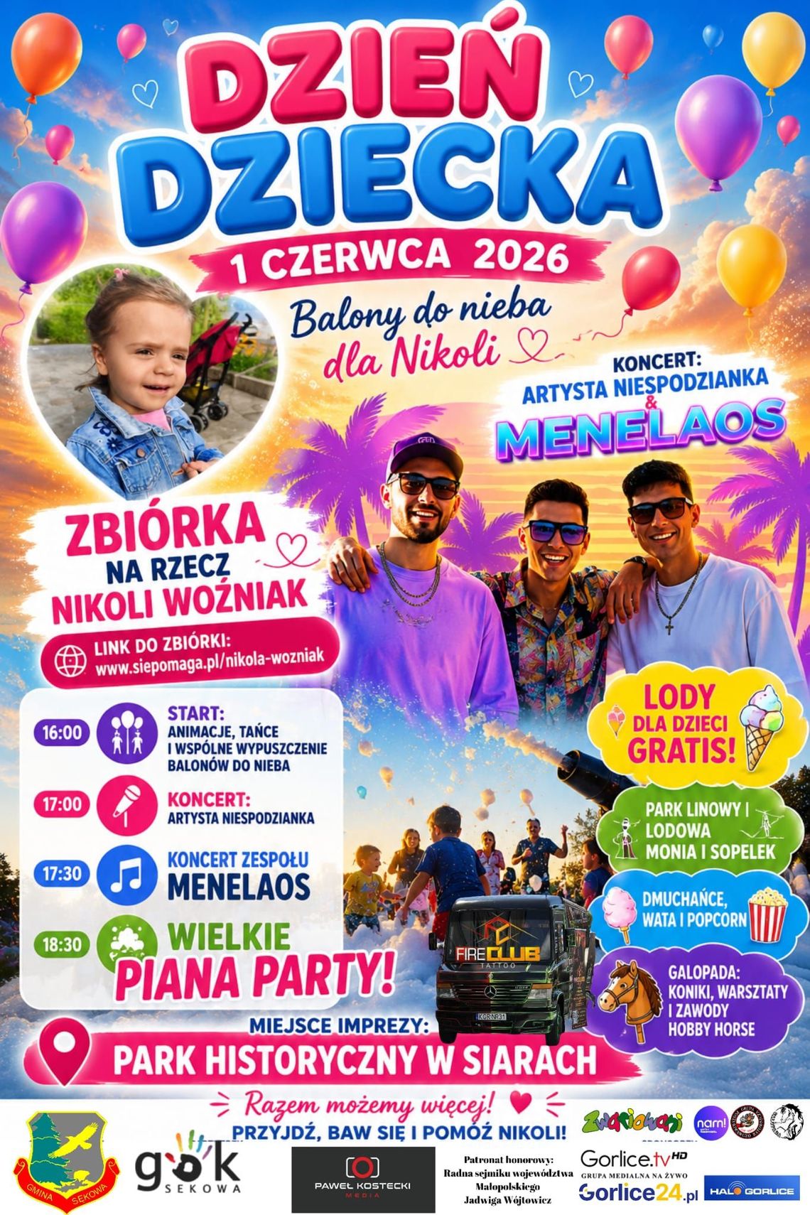 Dzień Dziecka w Siarach | zapowiedzi wydarzeń - halogorlice.info plakat zapowiadający wydarzenie - Dzień Dziecka w Siarach