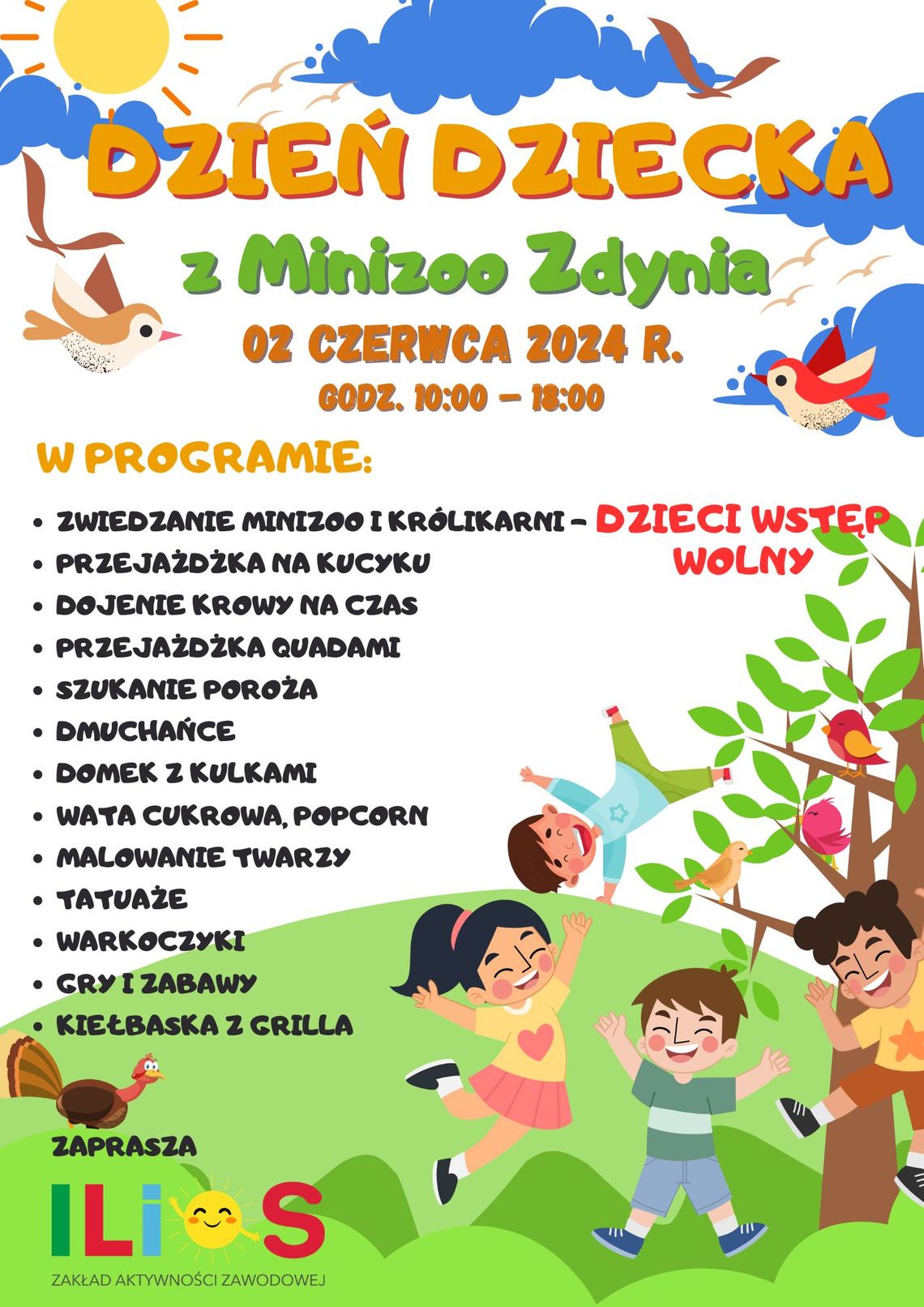 Dzień Dziecka z Mini Zoo w Zdyni | zapowiedzi imprez – halogorlice.info