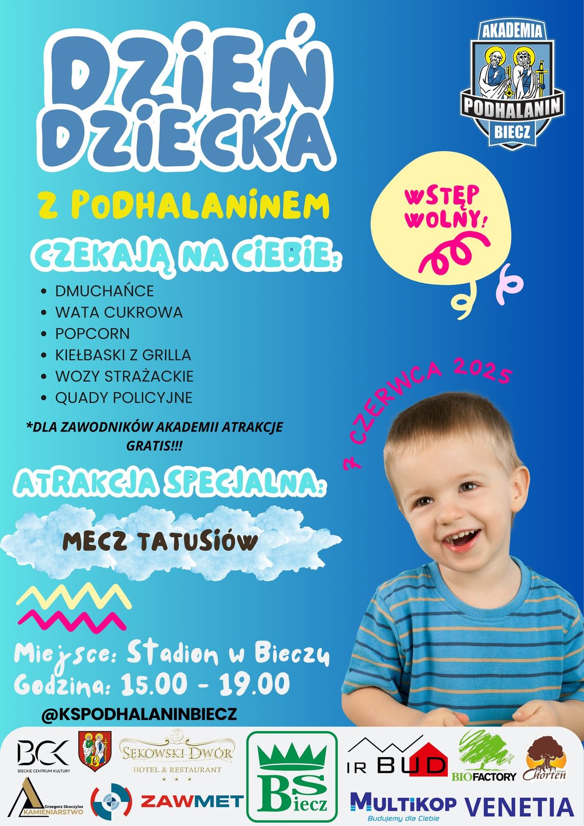 Dzień Dziecka z Podhalaninem | halogorlice.info Plakat zapowiadający wydarzenie Dzień Dziecka z Podhalaninem