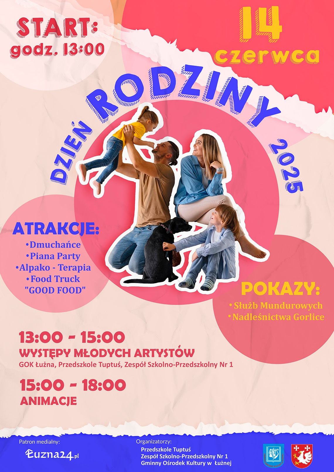 Dzień Rodziny w Łużnej | halogorlice.info Plakat zapowiadający wydarzenie Dzień Rodziny w Łużnej