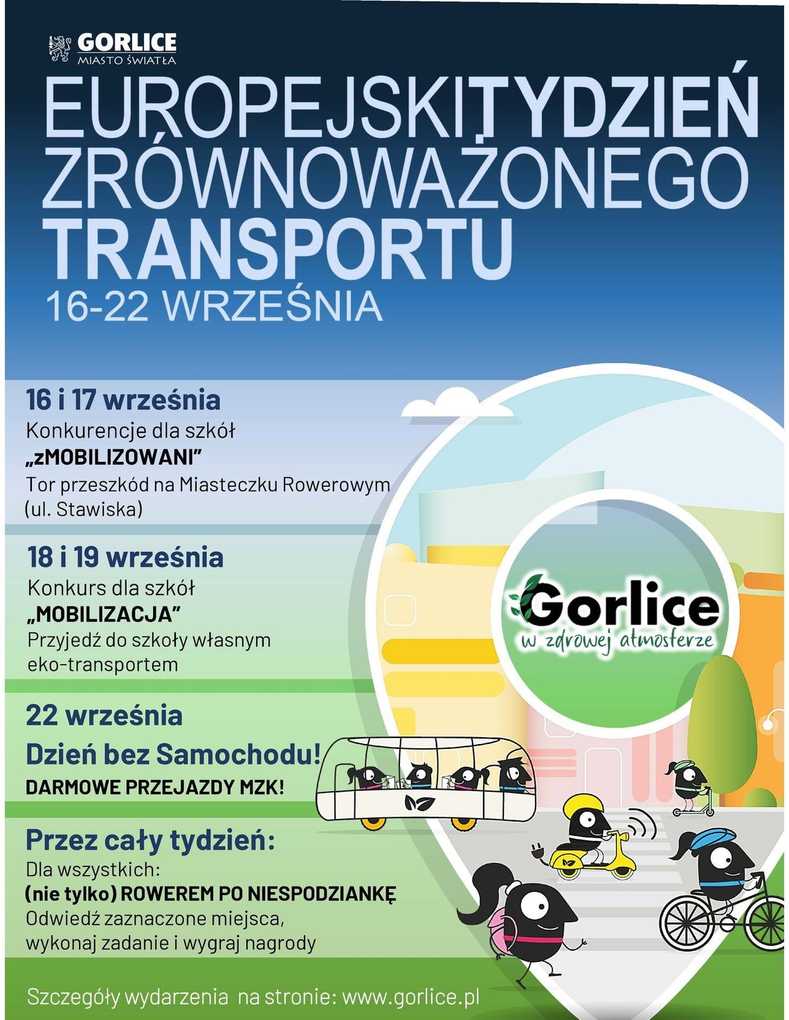 Europejski Tydzień Zrównoważonego Transportu | halogorlice.info Zdjęcie przedstawia plakat promujący wydarzenie Europejski Tydzień Zrównoważonego Transportu