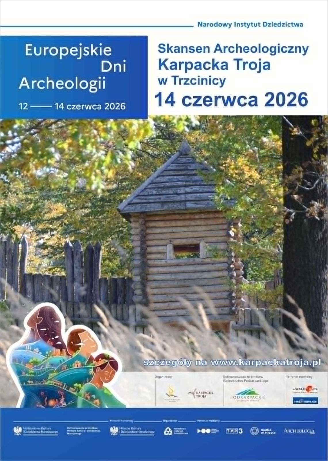 Europejskie Dni Archeologii w Trzcinicy | zapowiedzi wydarzeń - halogorlice.info Zdjęcie przedstawia plakat zapowiadający wydarzenie - Europejskie Dni Archeologii w Trzcinicy