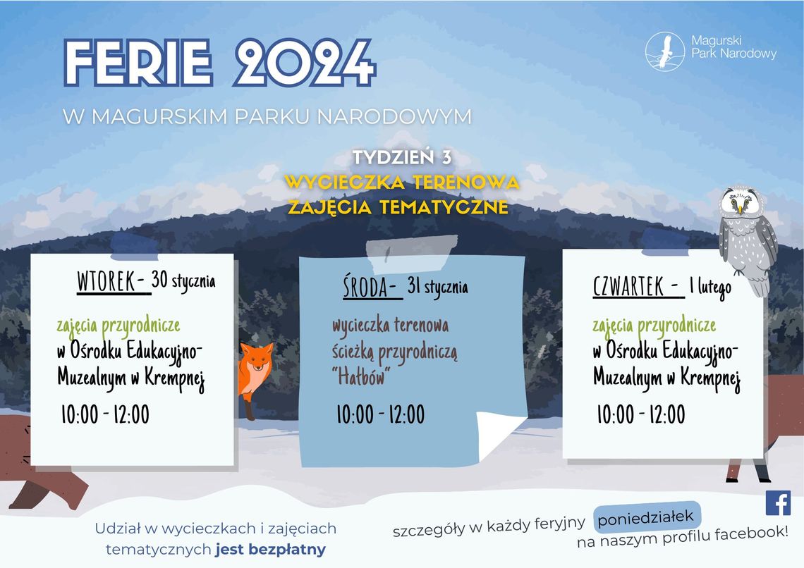 Ferie 2024 w Magurskim Parku Narodowym | halogorlice.info