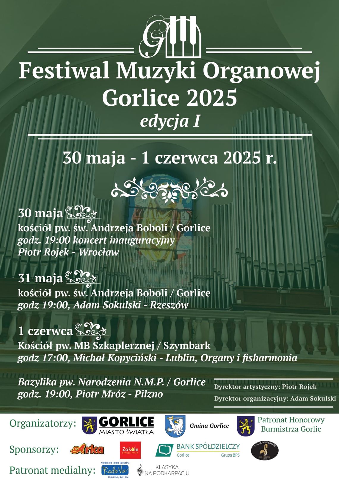 Festiwal Muzyki Organowej | zapowiedzi imprez – halogorlice.info Plakat zapowiadający wydarzenie Festiwal Muzyki Organowej
