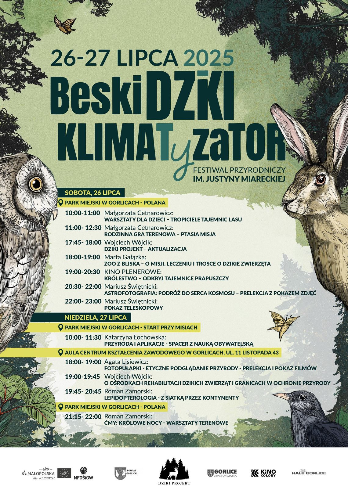Festiwal Przyrodniczy im. Justyny Miareckiej pt. Beskidzki Klimatyzator | zapowiedzi imprez – halogorlice.info Plakat zapowiadający wydarzenie Festiwal Przyrodniczy im. Justyny Miareckiej
