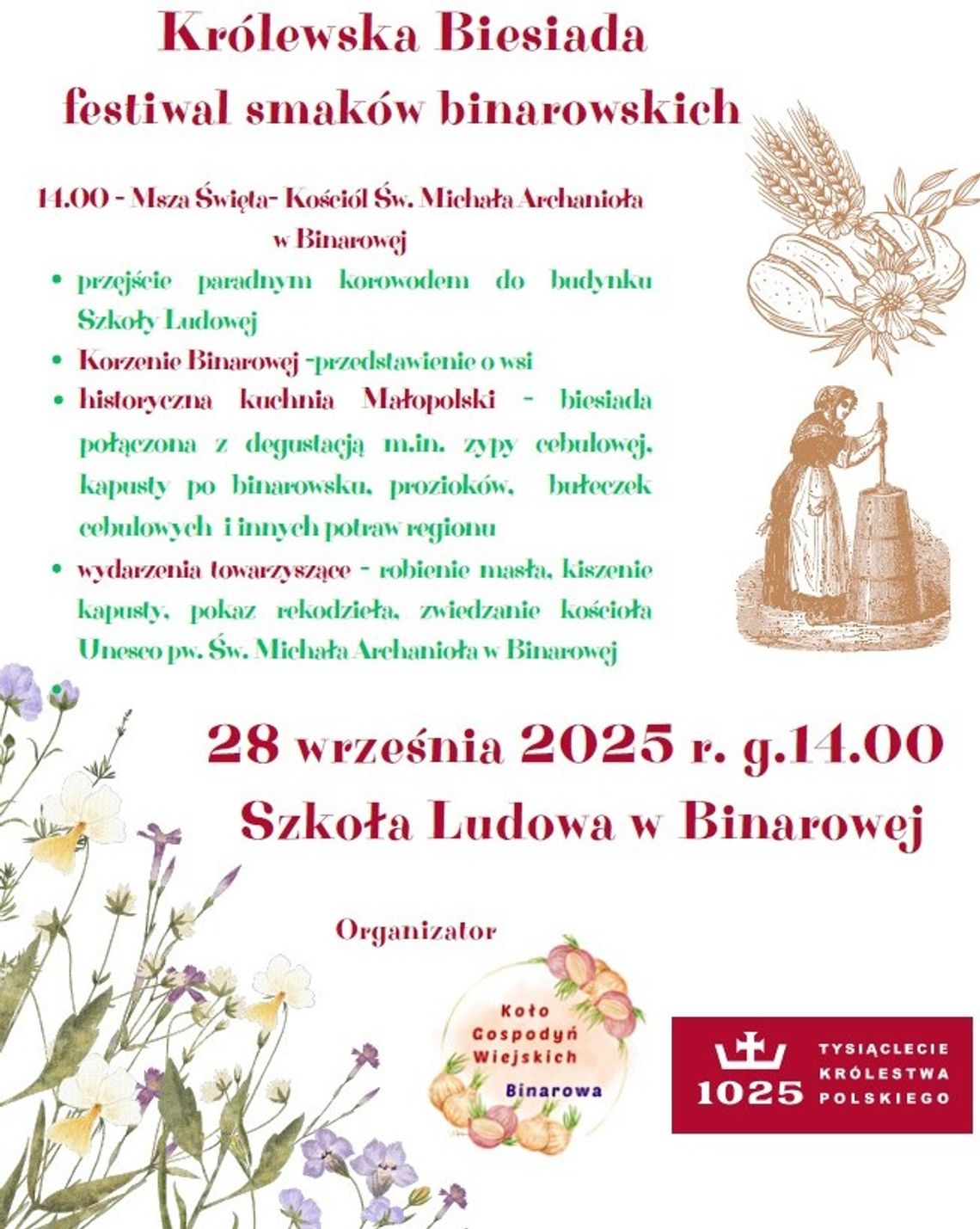 Festiwal smaków binarowskich | zwiastuny imprez - halogorlice.info Zdjęcie przedstawia plakat promujący wydarzenie Festiwal smaków binarowskich
