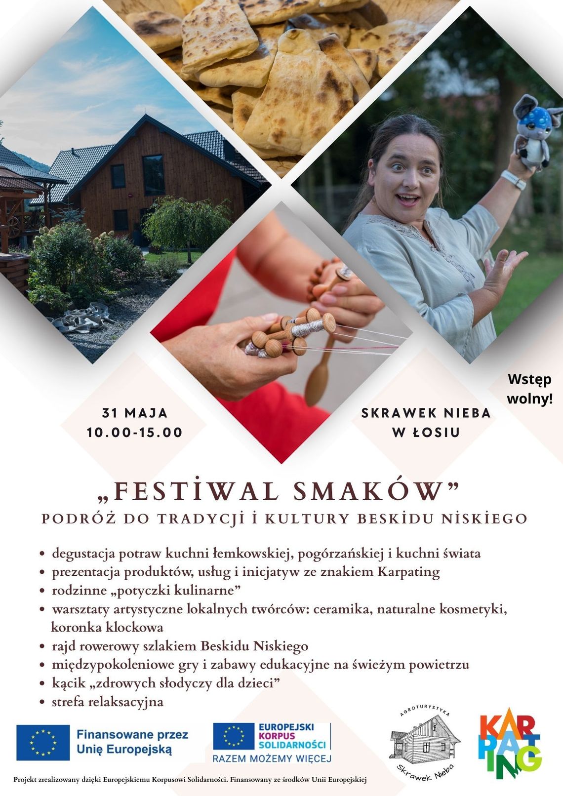 Festiwal Smaków. Podróż do tradycji i kultury Beskidu Niskiego | zapowiedzi imprez – halogorlice.info Plakat promujący Festiwal Smaków w Łosiu