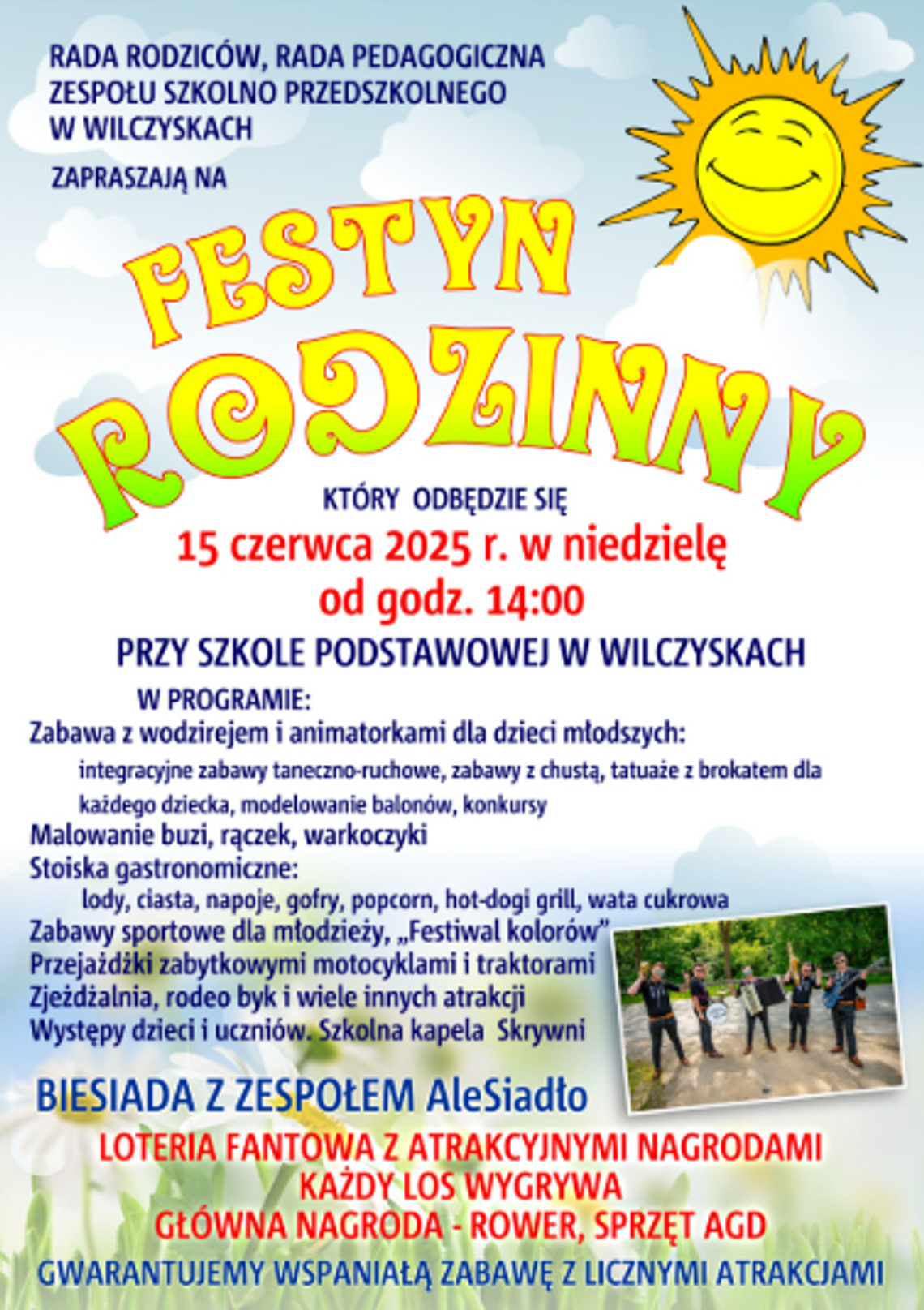 Festyn Rodzinny w Wilczyskach | halogorlice.info Plakat zapowiadający wydarzenie Festyn Rodzinny w Wilczyskach