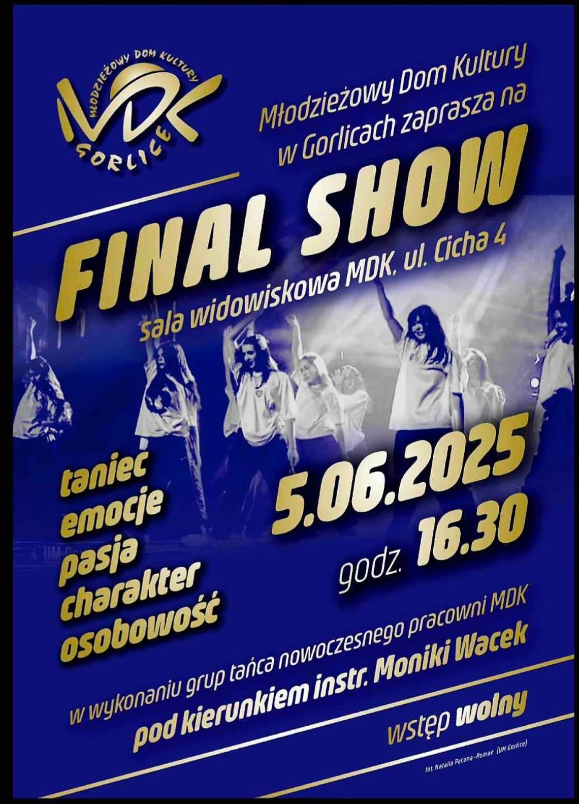 Plakat zapowiadający wydarzenie Final Show w MDK