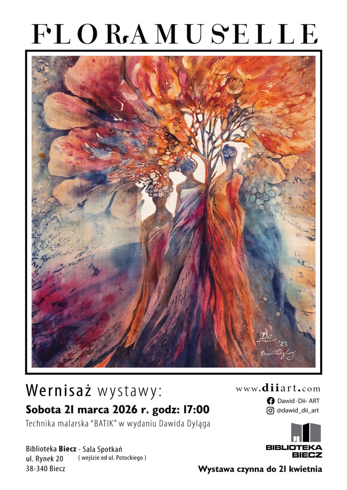 FLORA MUSELLE – wernisaż wystawy malarstwa Dawida Dylaga | zapowiedzi wydarzeń - halogorlice.info