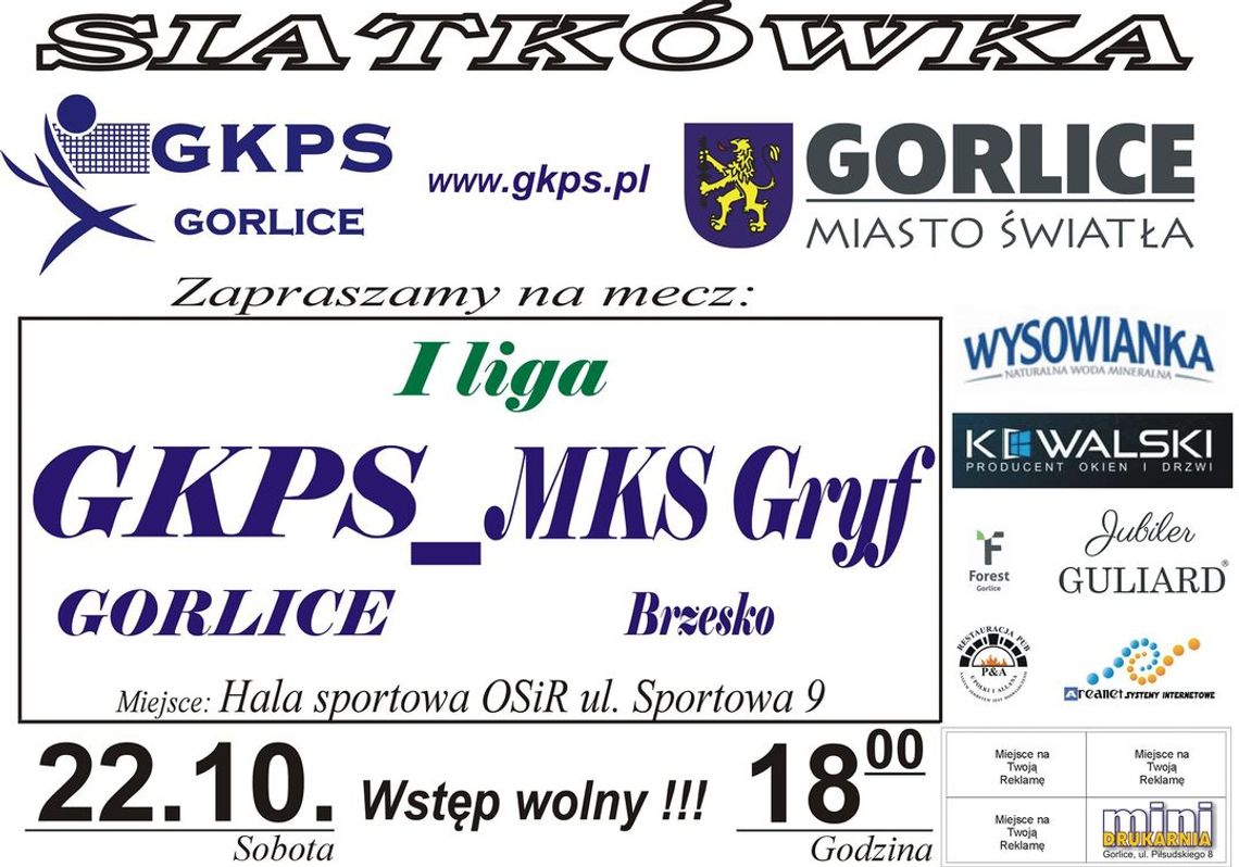 GKPS Gorlice vs MKS Gryf Brzesko | halogorlice.info GKPS Gorlice vs MKS Gryf Brzesko | halogorlice.info